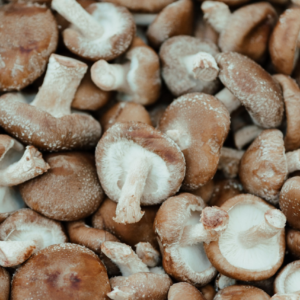 a pile of brown shiitake mushrooms - mushroom health benefits